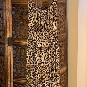 Animal  Print  Sleeveless Jumpsuit.